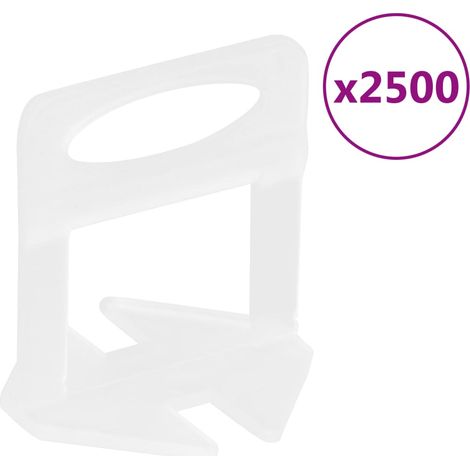 Clips de nivellement pour carrelage, 2500 pièces, 3 mm