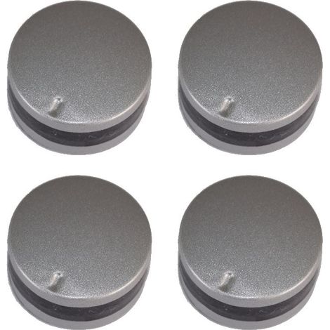 Lamona Compatible 12 O&39Clock Type Silver Replacement Oven Cooker Hob Control Knob Pack of 4 (1/2)