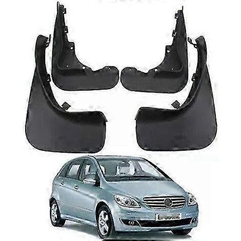Ensemble unique de 4 bavettes de protection pour Mercedes-Benz Classe B W245 (2006-2011) - Garde-boue extérieurs, bavettes, protections anti-éclaboussures pour pneus