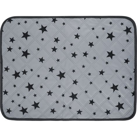 Tapis de cage pour cochon d'Inde en polaire absorbante, réutilisable, lavable et antidérapante avec motif étoiles pour animaux de compagnie (60 x 45 cm)