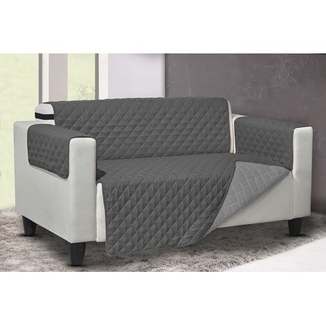 Copridivano Trapuntato Lello Antimacchia Double Face Grigio Ch-Grigio Sc, misura3 PosticoloreGrigio-Grigio (1/3)