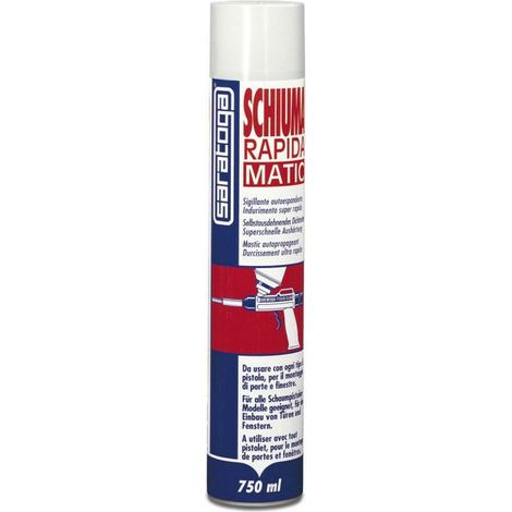Saratoga schiuma rapida matic 750ml schiuma poliuretanica espansa uso pistola (1/4)