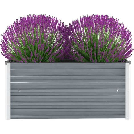Furniture Limited - Lit surélevé de jardin Acier galvanisé 100x40 (1/5)
