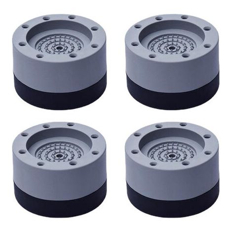 [MAI UTILIZZATO]INHHUB 4 pezzi cuscinetti antivibranti, piedini in gomma per lavatrice, cuscinetti per lavatrice, cuscinetti antivibranti, per lavatrice e asciugatrice (aumentano l'altezza) (1/4)
