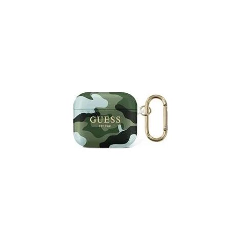 Guess GUA3UCAMA Coque AirPods 3 vert/kaki Collection Camouflage (1/2)