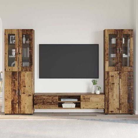 Teenpull – TV-Schrankset FLORIN 3 pcs Altholz Holzwerkstoff (1/5)