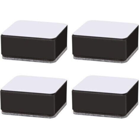 Rehausseurs de meubles auto-adhésifs – Acier carbone – Augmente la hauteur de 3 cm – Lot de 4 pour lit, canapé, table basse