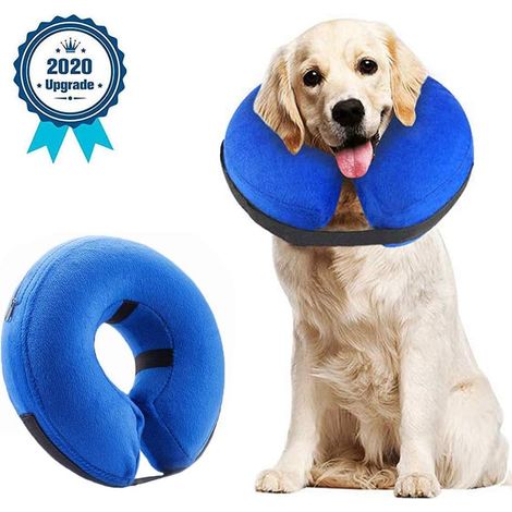 MINKUROW Collar Protector Para Perros Collar Inflable Para Perros Collar Protector Collares Para Mascotas Collar Protector Cómodo Y Ajustable Con Velcro (40 x 40 Cm) (1/5)