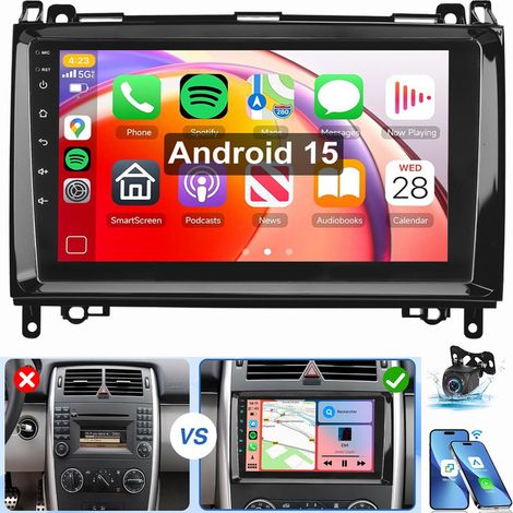 Pour Mercedes Benz A/B Klasse W169 W639 W245 W906 Vito Android 15 Autoradio GPS WIFI 2+64G CAM