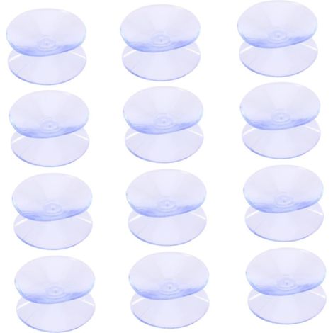 Lot de 12 tapis antidérapants transparents double face en caoutchouc (1/5)