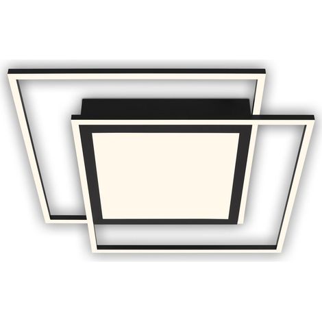 Briloner Leuchten FRAME CENTER - Lampada da parete e soffitto - 3740015 - Commutabile separatamente - 3000K bianco caldo - 51 W  5800 lm - 51,5 x 51,5 x 6,5 cm (1/5)