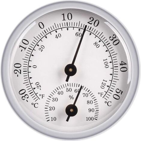 Hygromètre Thermomètre, Capteur D'Humidité Moniteur Détecteur Mesures, Thermomètre Analogique Utilisé Dans un Environnement Humide de Terrasse Intérieure/Extérieure (1/5)