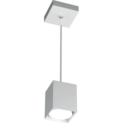 Lampadario moderno top light plate 1129 s10 gx53 led metallo sospensione, finitura metallo bianco