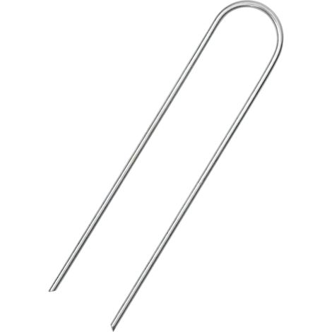 Piquets de sol en forme de U 25 pcs 15x3,5 cm acier galvanisé CFW48310 (1/5)