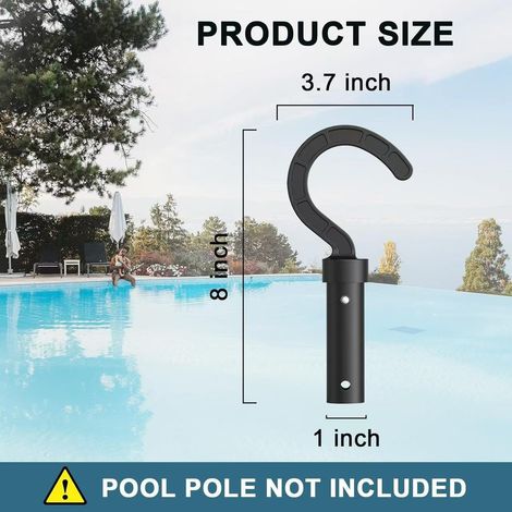 Set di 2 ganci per robot da piscina - Ganci per aste, universali per tutti i robot, accessori per aste telescopiche, gancio per la pulizia della piscina (1/4)