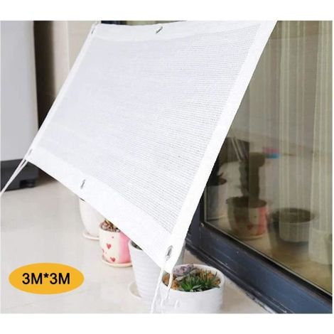 Voile d'ombrage, maille, ombrage, pour plantes, extérieur, protection solaire, résistant aux UV, bâche de terrasse, 3M3M (1/3)