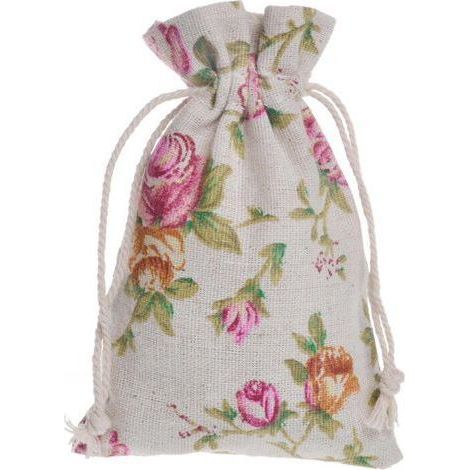 BUNTHAUS Confezione da 50 sacchetti in lino e juta, piccoli sacchetti in tessuto, sacchetti in cotone 10 x 14 cm, sacchetti in juta, sacchetti con coulisse (1/5)