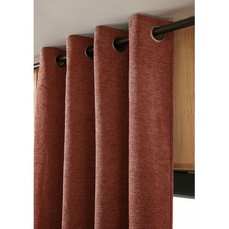 Rideau Petite Hauteur 140 x 180 cm – Occultant Doublé Polaire – Bjorn Terracotta (1/4)