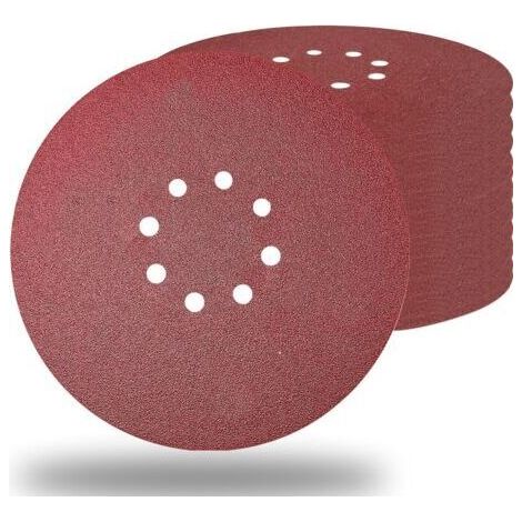 Paquet de 10 disques abrasifs pour cloisons sèches de 9 pouces, 8 trous, grain 40, pour les finitions de meubles en bois (1/5)