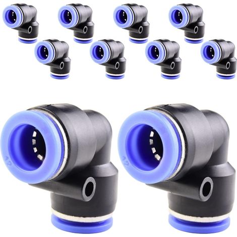 10 pièces 16 mm répartiteur en Y à 3 voies, raccord pneumatique, rapide plastique raccords Push to Connect, adaptateur de conduite d'air PY - PV-12mm (1/5)