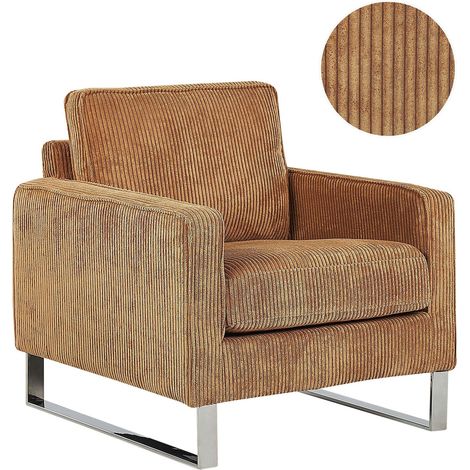 Sessel VIND Cord Hellbraun