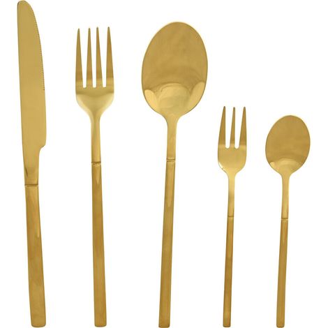 Cuberteria Set 20 Inox 17X7X24 2Mm Dorado (1/4)