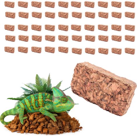 Briquettes de noix de coco, copeaux 500 g x 50 pièces pour terrarium (1/5)