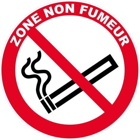 Panneau Zone non fumeur - Rigide Ø450mm - 4080338