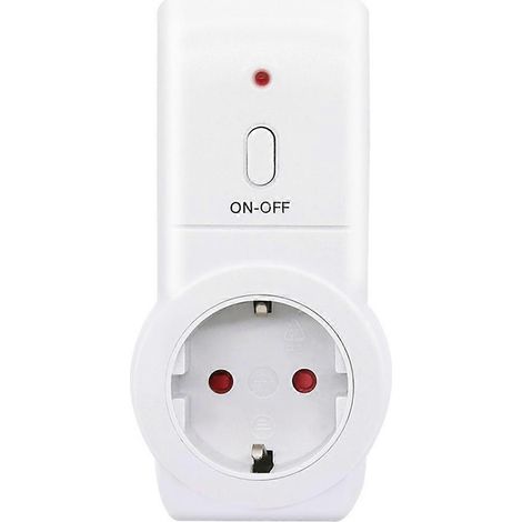 Interrupteur de prise électrique programmable sans fil avec minuterie intelligente et télécommande 220 V, fréquence de 433 MHz, prise européenne. (1/5)