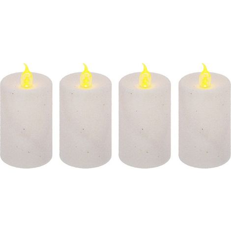 Paris Prix - Lot De 4 Bougies Votives colorama 7cm Blanc