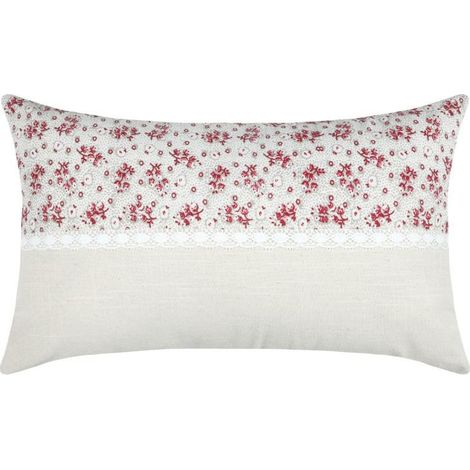 Cuscino GINNY 30x50 con fiori rossi