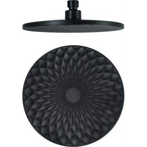 9-inch round rain shower head – High-pressure ABS – 360° adjustable angles – Easy G1/2" installation – Black