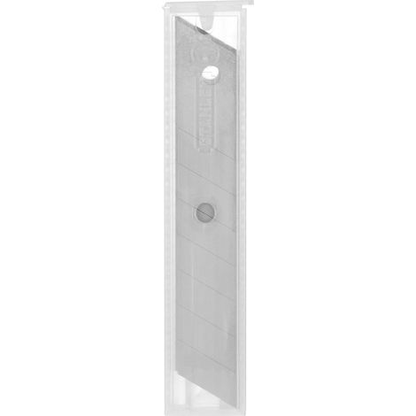 Stanley – Lot de 10 lames sécables 18 mm – 7 segments par lame – Pour coupe nette sans éclat – Distributeur avec casse-lame intégré