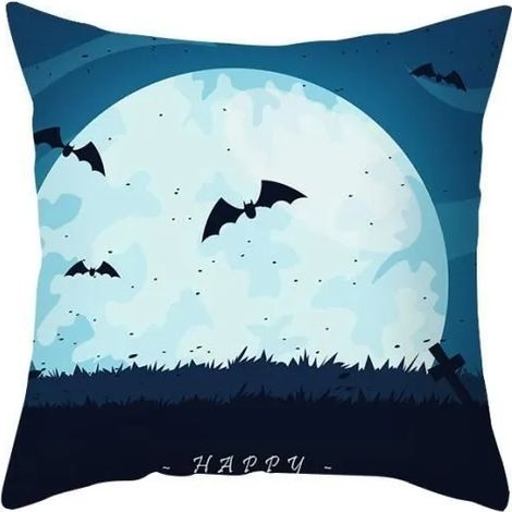 Housse oreiller - Halloween - 45x45 cm - Synthétique - Décor intérieur Multicolore HOUSSE DE COUSSIN (1/2)