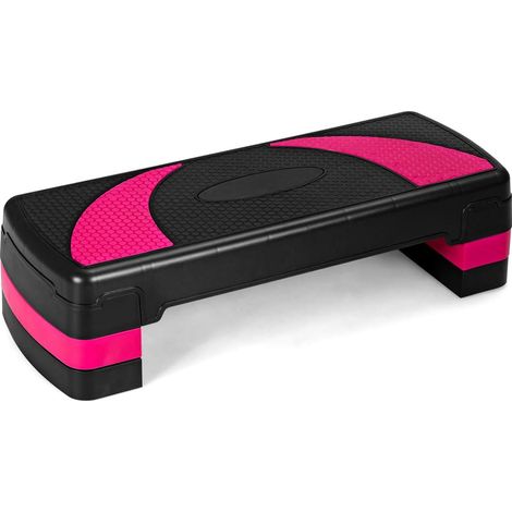 COSTWAY Step de Fitness Ajustable en 3 Altura (10cm/15cm/20cm) Stepper para Deporte y Gimnasia Tabla Plataforma Step de Aeróbic para Hogar Oficina