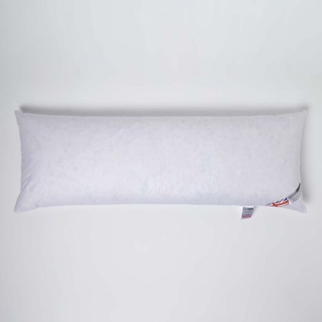 HOMESCAPES Traversin naturel en plumes et duvet d'oie, 145 x 40 cm (1/5)