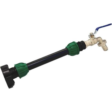 Adattatore per serbatoio IBC (S60 x 6), 1 raccordo in plastica per la raccolta dell'acqua piovana per l'installazione, compatibile con la maggior parte dei serbatoi IBC, per l'utilizzo con sistemi di 