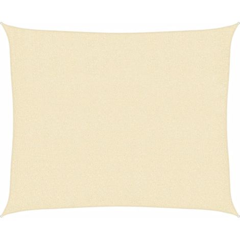 Sunshade Sail 160 g/m² Cream 2.5x3 m HDPE vidaXL