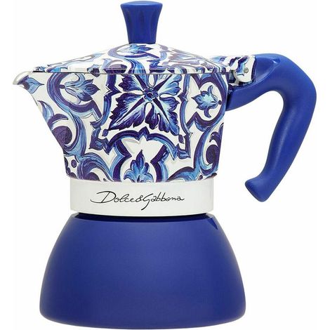 Bialetti Italian Coffee Maker D&G Blu Medi 4 Cups Espresso (1/3)
