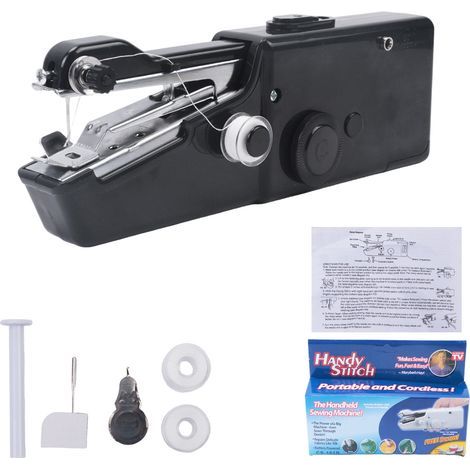Manuelle Nähmaschine, Mini-Nähmaschine mit Nähzubehör für Anfänger, Home Essential Handnähmaschine, Testsieger für einfaches Nähen, Heimwerken, Kleidung (1/5)