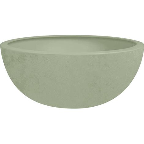 Pot de fleurs vasque Basalt Up Ø 24,5 x 10,5 cm - 3,3 L - Vert amande - Eda