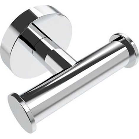 1 pcs  Double Patère Murale Ronde Crochet Porte Serviette Salle de bain Finition Chrome
