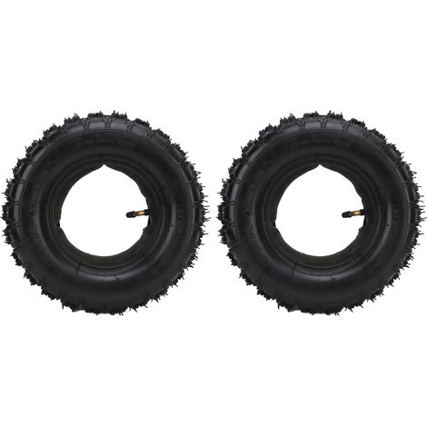 2 ensembles de pneus et de chambres à air 13 X 5,00-6 6 pouces TR87 tige courbée absorption des chocs remplacement d'étanchéité parfait pour Razor Dirt Quads Go Kart (1/5)