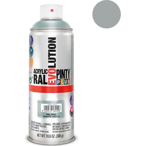 PINTURA EN SPRAY PINTYPLUS EVOLUTION 520cc RAL 7042 GRIS TRÁFICO