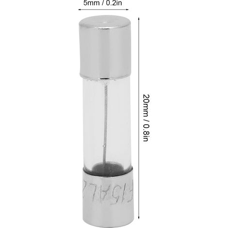 Kit de 150 fusibles en verre assortis, 0.1A à 20A 250V 5x20mm, avec boîte de rangement pour outils et fournitures