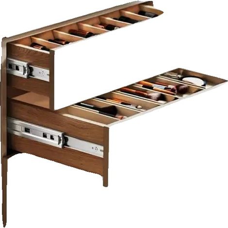 Schubladenschienen, Material: Kohlenstoffstahl, Länge: 500mm, Tragfähigkeit: 45kg, Typ: Seitenmontage, Ausführungstyp: Vollauszug (1/5)