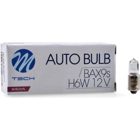 AMPOULES HALOGENE H6W BAX9S 12V 6W (BOITE DE 10) MTECH