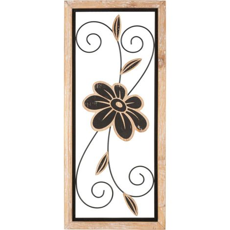 Panneau décoratif mural marron en fer, 26x2,5x60 cm – Koman (1/5)