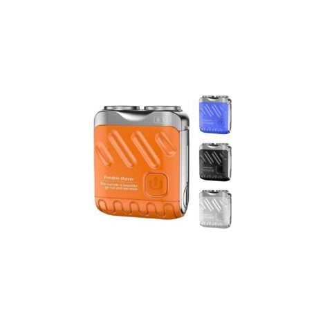 R-12 Mini Rasoir ÉLectrique pour Hommes, 2025 Nouveau Rasoir de Barbe Imperméable Portable Avec Conception de Valise, Rasoir à Rasage Masculin Adapté Aux Voyages (Orange) (1/5)
