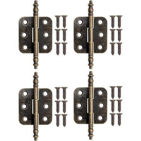 Stück Klappscharniere aus Bronze, Eisenscharniere für Schubladen und Boxen, 70 x 35 mm, mit Schrauben (1/4)